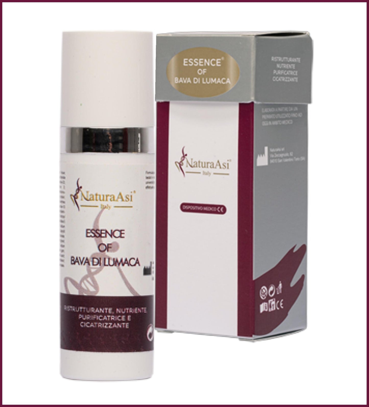 ESSENCE OF BAVA DI LUMACA NaturaAsi™ 15ml NATURAASI RISTRUTTURANTE, NUTRIENTE, PURIFICATRICE E CICATRIZZANTE riduce segni dell’acne; -contrasta le rughe e i segni d’espressione cicatrizzante Bava di lumaca Ceramidi attivate