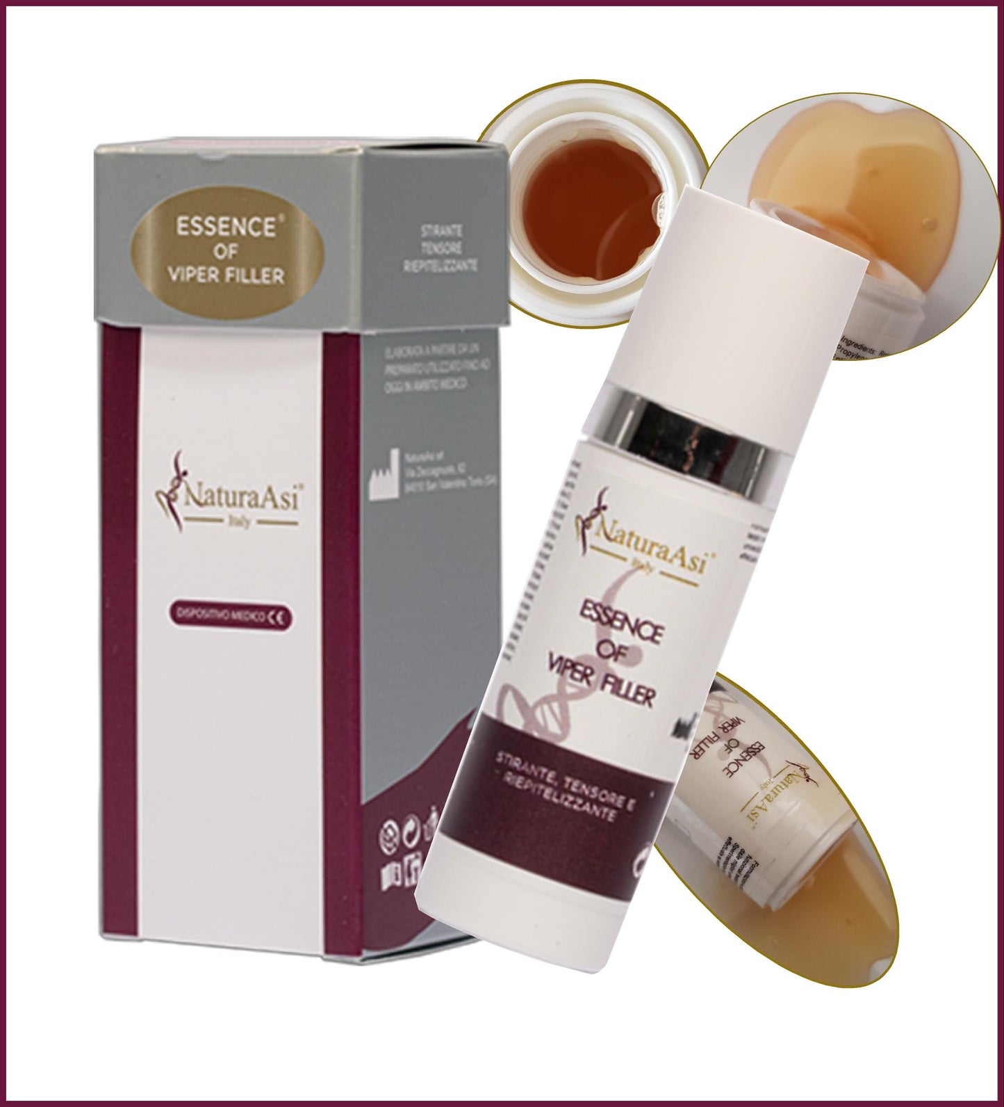 ESSENCE OF VIPER FILLER RIEPITELIZZANTE stirante effetto tensore contrasta stimola tonifica compatta.