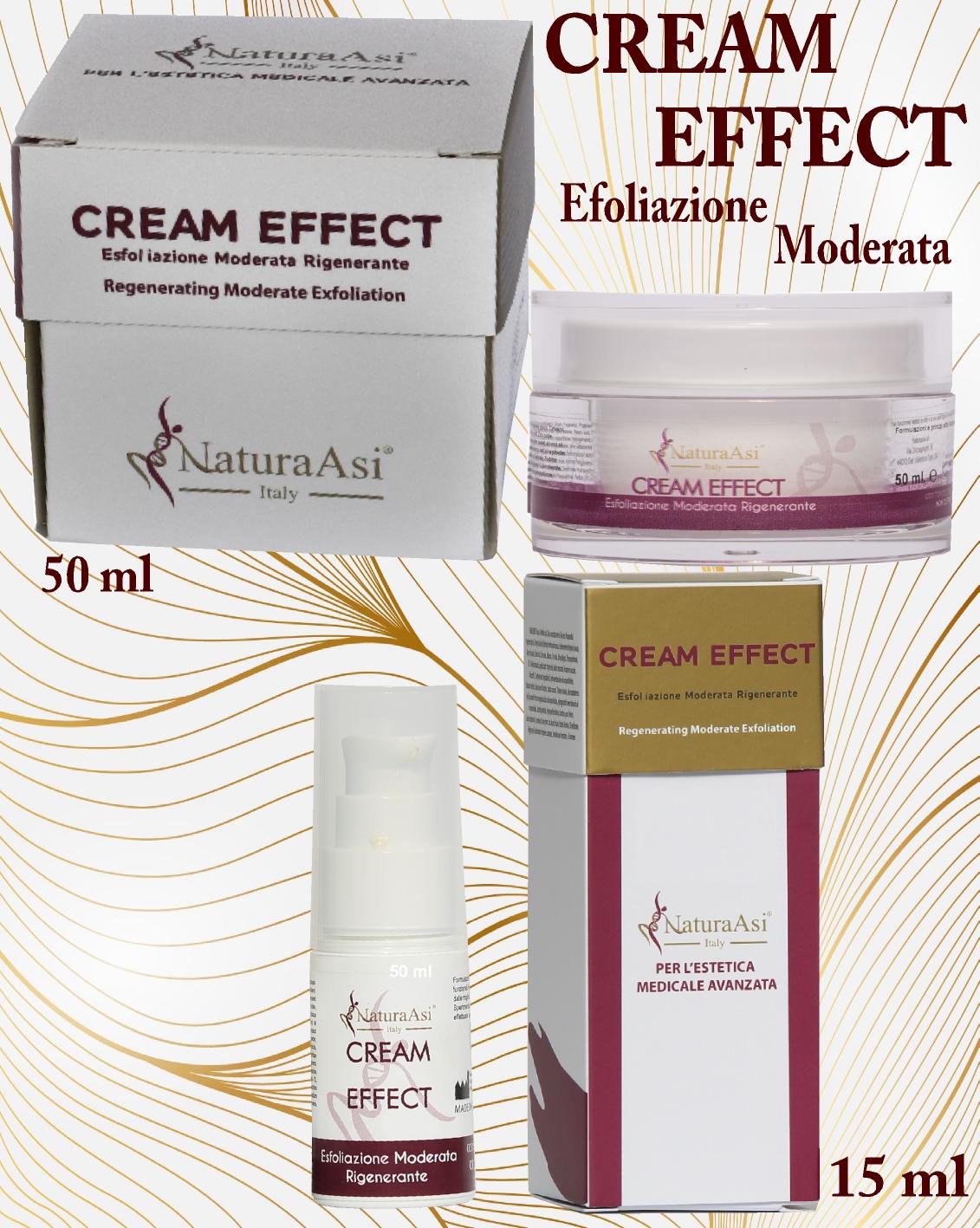 ASI CREAM EFFECT ml 50 & ml 15 | NaturaAsi™ ESFOLIANTE MODERATA, SEBO-EQUILIBRANTE, ILLUMINANTE E RIGENERANTE -Indicato per pelli acneiche, miste o grasse.