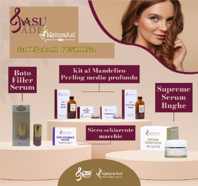 ASI KIT MANDELIC MASK NaturaAsi™ ml 300 o 70 ml PEELING MEDIO PROFONDO Pelle Acneiche, Melasma, Anti-Aging, Cloasma, Lentiggini, Rosacea. - Rugosità, Photo-Aging è un peeling chimico, attivo nella riparazione e riattivazione della pelle;