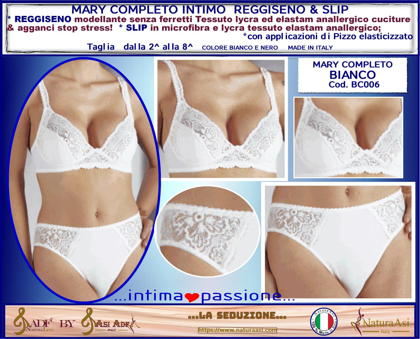 MARY COMPLETO REGGISENO E SLIP