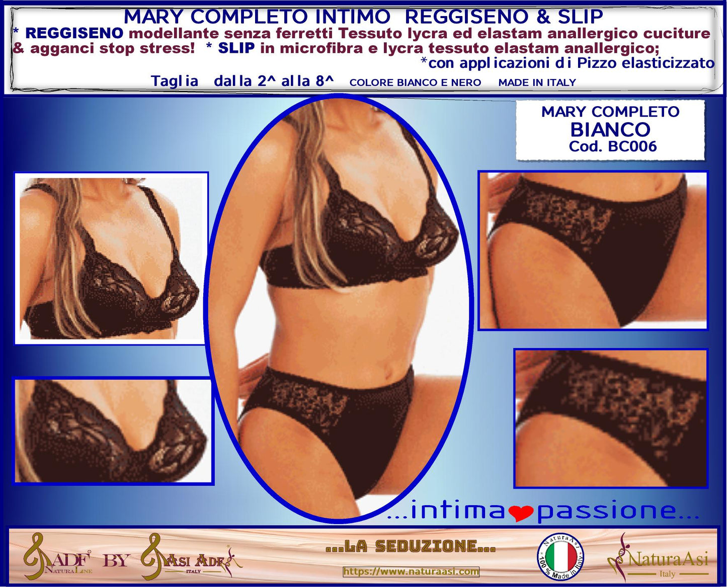 MARY COMPLETO REGGISENO E SLIP