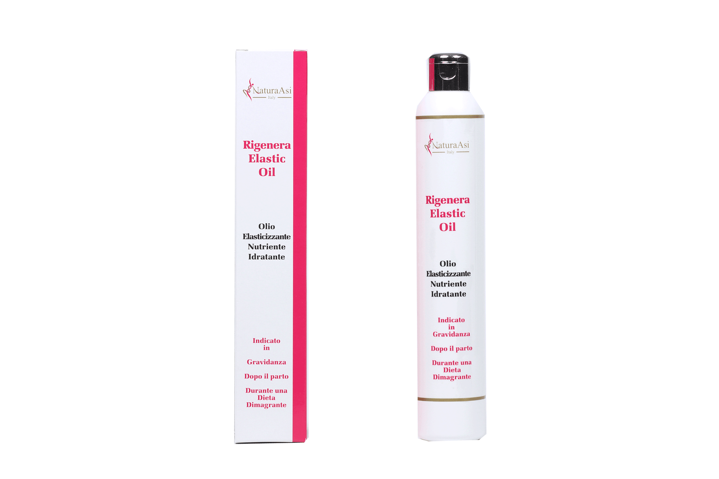 RIGENERA ELASTIC OIL | NaturaAsi™ 250ml ELASTICIZZANTE, RIGENERANTE, NUTRIENTE, LENITIVO Migliora il tono e dell’elasticità della pelle - Migliora l’aspetto estetico delle smagliature