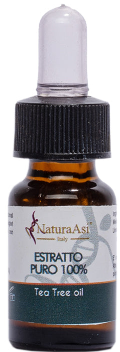 ESTRATTO PURO 100% TEA TREE OIL 10ml | NaturaAsi™ Dermatiti, Acne, Foruncoli  Bronchite -Candida, Herpes, Psoriasi - Afte, Ascessi, Tonsilliti, Faringiti -Antiforfora, Seborrea -Contro gli insetti -Anti-stress -Eritema solare