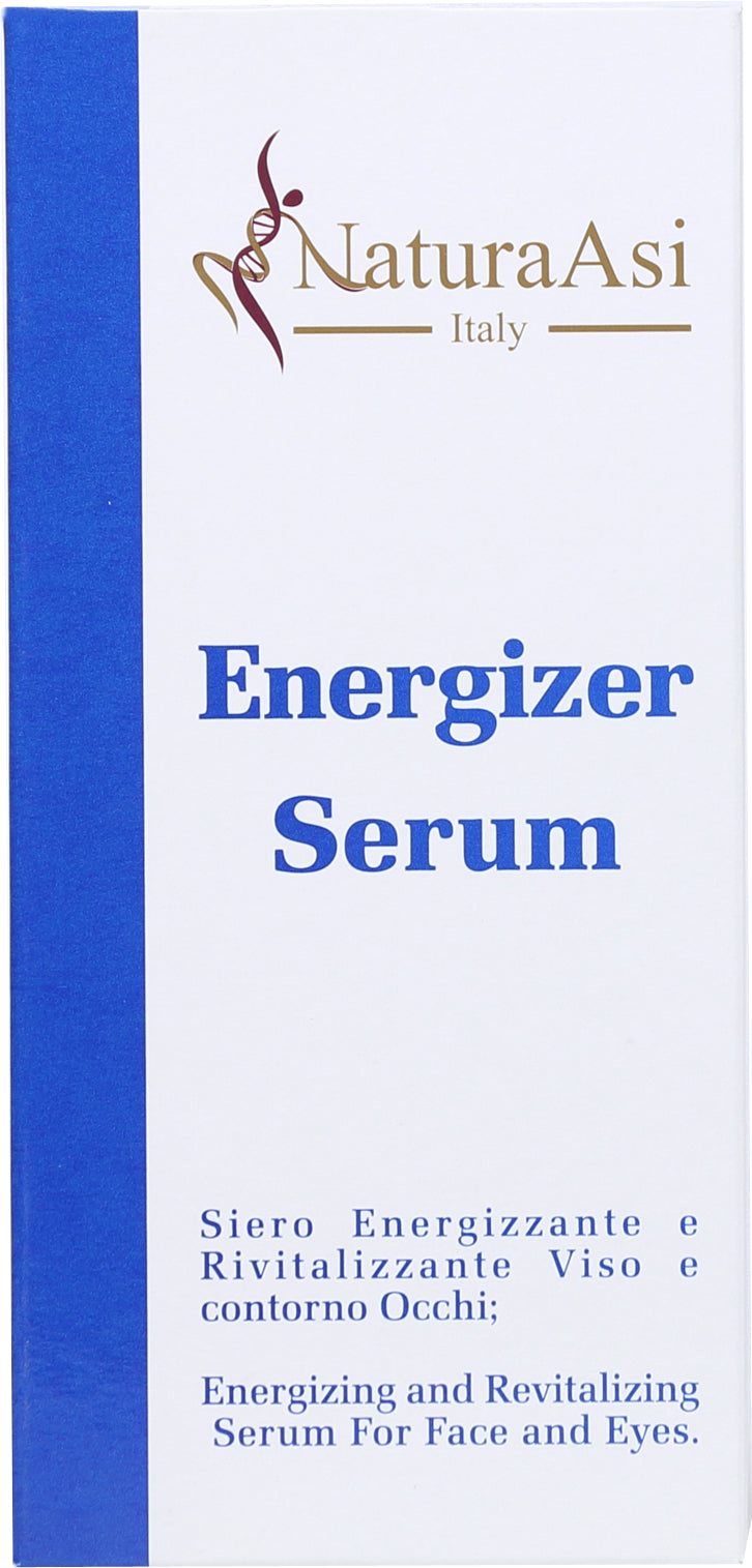 ENERGIZER SERUM | NaturaAsi™ 30ml rivitalizza, energizza e dona longevità alle cellule epidermiche Rigenera la pelle del collo, viso, decolté; -Migliora il tono, l’idratazione e l’elasticità cutanea;-indicata per proteggere la pelle dai raggi UVA e UVB.