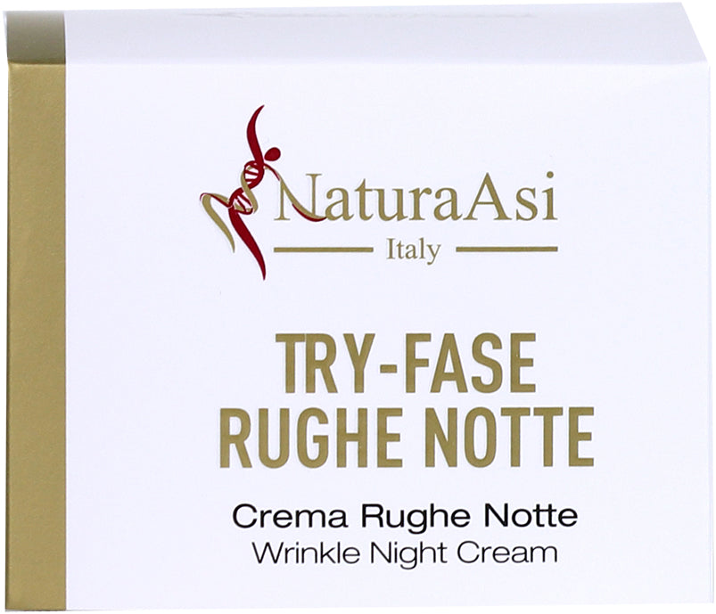 CREMA RUGHE NOTTE | NaturaAsi™ ml50 NUTRIENTE, ANTIOSSIDANTE, RIGENERANTE Rigenera e Nutre in profondità Possiede un effetto Rimpolpante; -Riempie le rughe e le linee sottili;