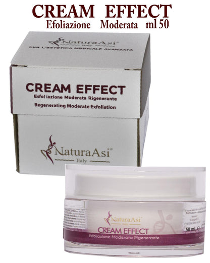 ASI CREAM EFFECT ml 50 & ml 15 | NaturaAsi™ ESFOLIANTE MODERATA, SEBO-EQUILIBRANTE, ILLUMINANTE E RIGENERANTE -Indicato per pelli acneiche, miste o grasse.