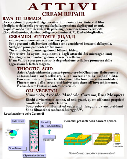 ASI CREAM REPAIR 50 ml & 15 ml | NaturaAsi™ emolliente, idratante, lenitive, Pelle ristrutturata, riparata e tonificata;-Contiene attivi in grado di stimolare la sintesi di collagene ed elastina nella matrice extracellulare.