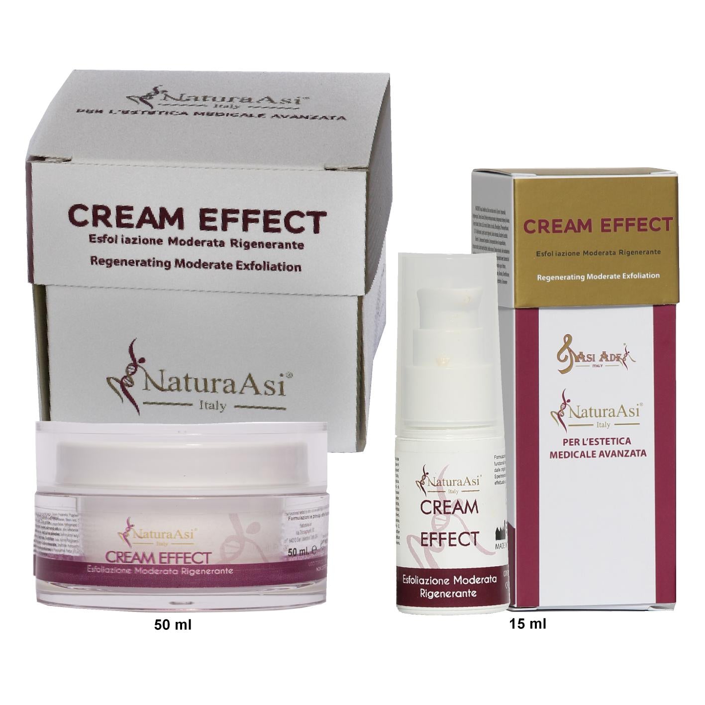 ASI CREAM EFFECT | NaturaAsi™ ml 50 ESFOLIANTE MODERATA, SEBO-EQUILIBRANTE, ILLUMINANTE E RIGENERANTE -Indicato per pelli acneiche, miste o grasse.