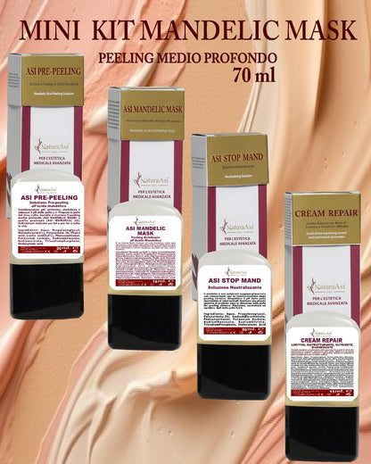 ASI KIT MANDELIC MASK NaturaAsi™ ml 300 o 70 ml PEELING MEDIO PROFONDO  Pelle Acneiche, Melasma, Anti-Aging, Cloasma, Lentiggini, Rosacea. - Rugosità, Photo-Aging;