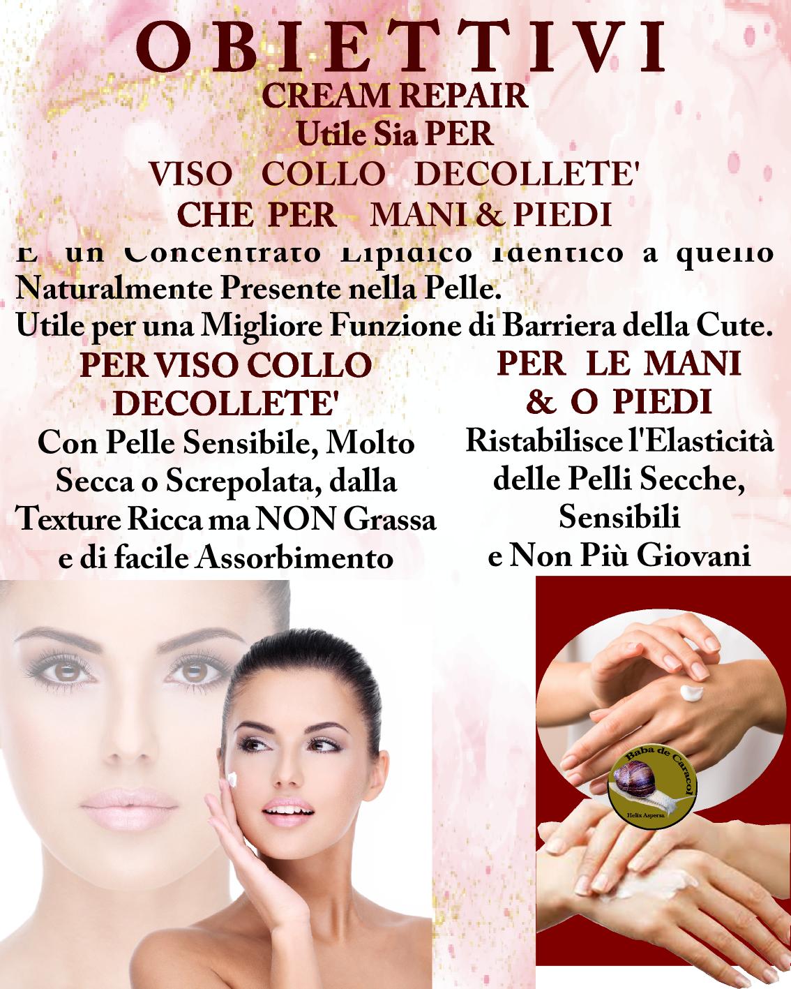 ASI CREAM REPAIR 50 ml & 15 ml | NaturaAsi™ emolliente, idratante, lenitive, Pelle ristrutturata, riparata e tonificata;-Contiene attivi in grado di stimolare la sintesi di collagene ed elastina nella matrice extracellulare.