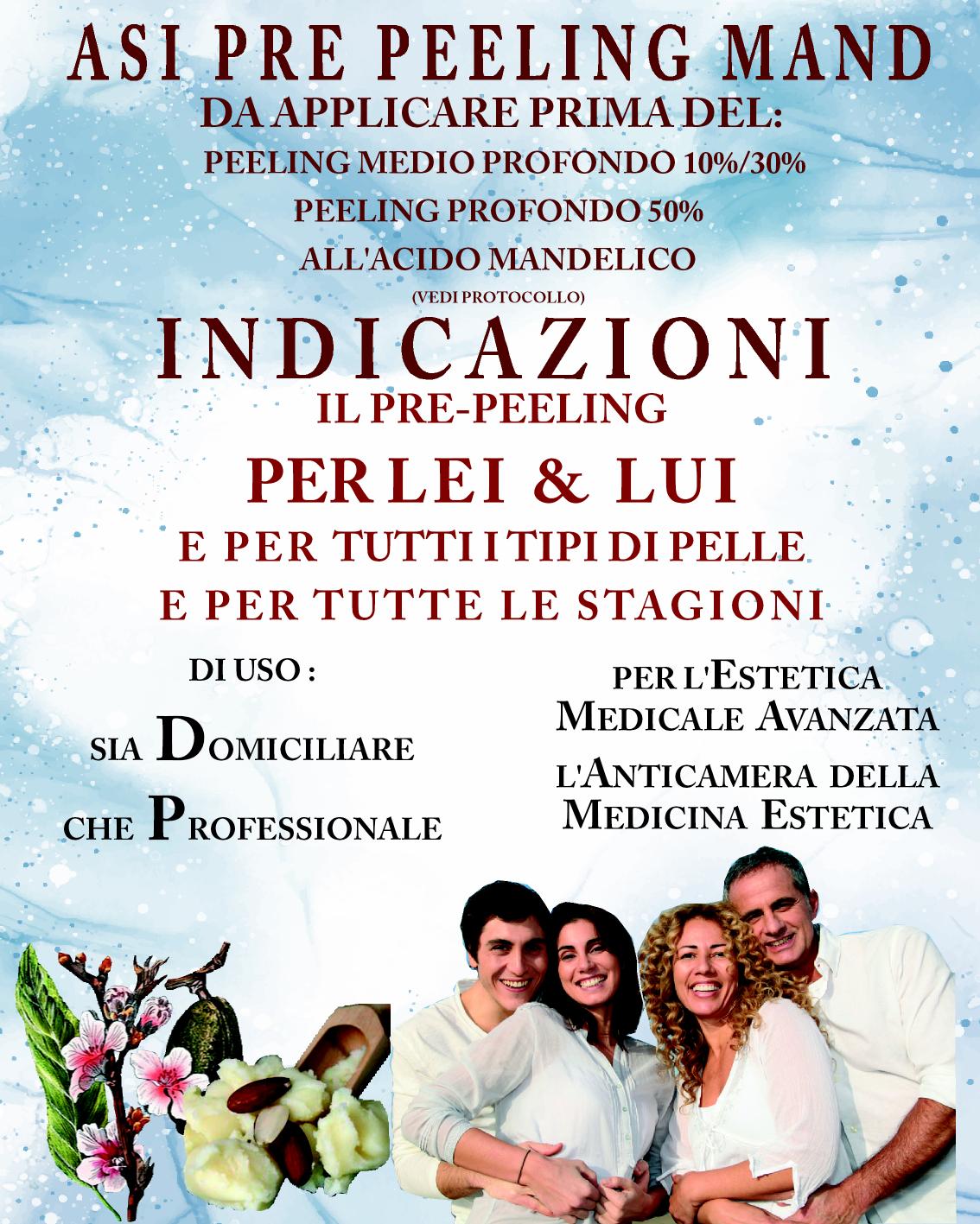 ASI PRE PEELING MAND ml 100 & ml 20 | NaturaAsi™ Soluzione Pre-Peeling all’Acido Mandelico; Favorisce la penetrazione e l'assorbimento degli attivi. Condizionante pH: uniforma, stabilizza e abbassa il pH della pelle.