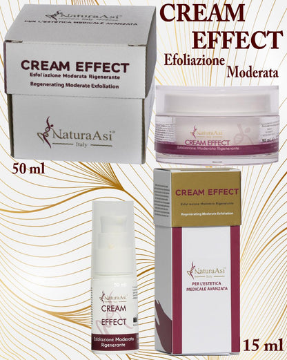 ASI CREAM EFFECT ml 50 & ml 15 | NaturaAsi™ ESFOLIANTE MODERATA, SEBO-EQUILIBRANTE, ILLUMINANTE E RIGENERANTE -Indicato per pelli acneiche, miste o grasse.
