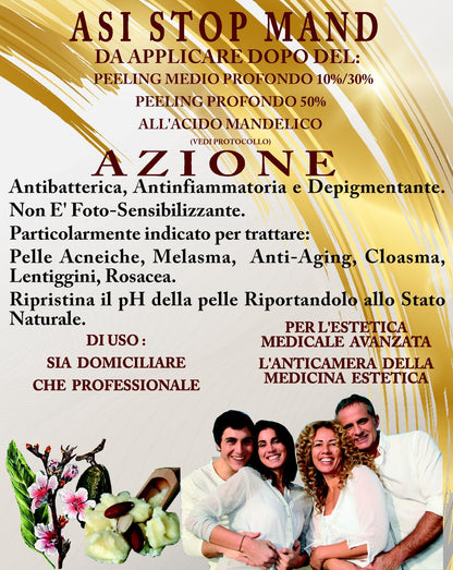 ASI STOP MAND ml 100 & ml 20 | NaturaAsi™ Soluzione Neutralizzante  e riequilibrare il pH Prodotto in grado di neutralizzare e riequilibrare il pH della pelle, dopo l’applicazione del peeling