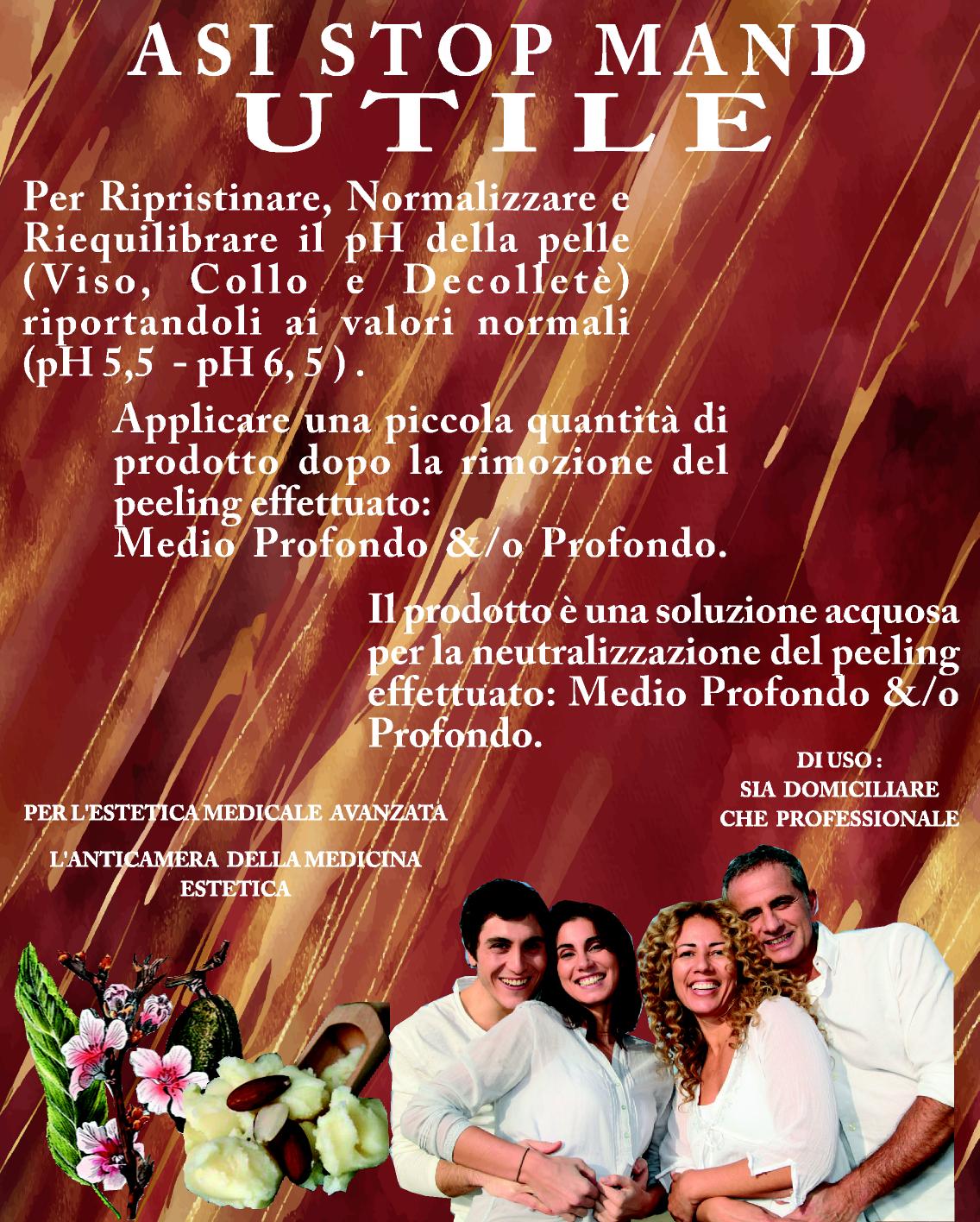 ASI STOP MAND ml 100 & ml 20 | NaturaAsi™ Soluzione Neutralizzante  e riequilibrare il pH Prodotto in grado di neutralizzare e riequilibrare il pH della pelle, dopo l’applicazione del peeling