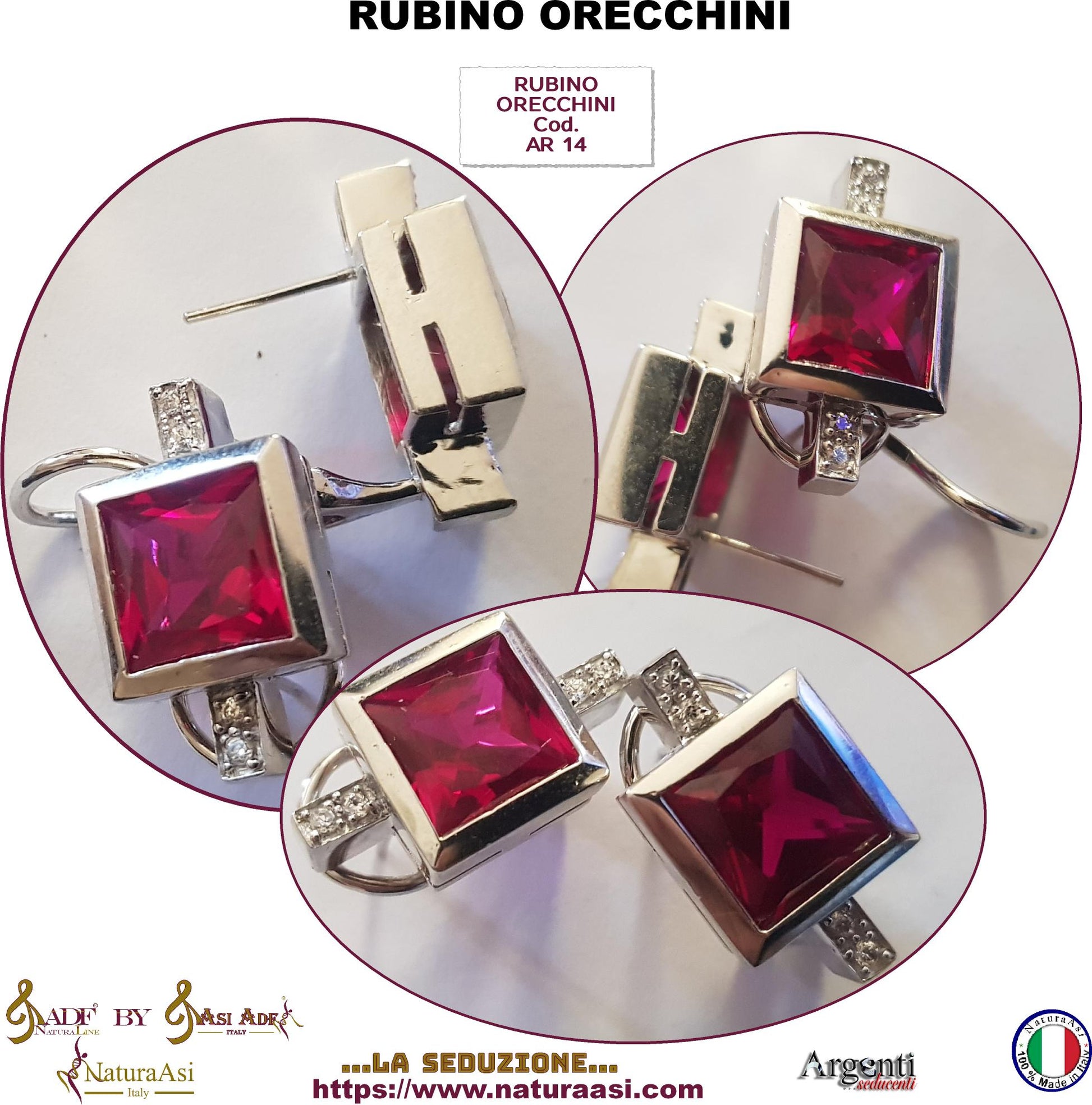 Orecchino singolo cuoricino in argento 925 rodiato Orecchino singolo cuoricino in argento 925 rodiato