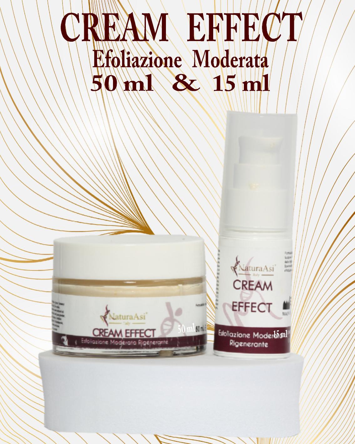 ASI CREAM EFFECT ml 50 & ml 15 | NaturaAsi™ ESFOLIANTE MODERATA, SEBO-EQUILIBRANTE, ILLUMINANTE E RIGENERANTE -Indicato per pelli acneiche, miste o grasse.