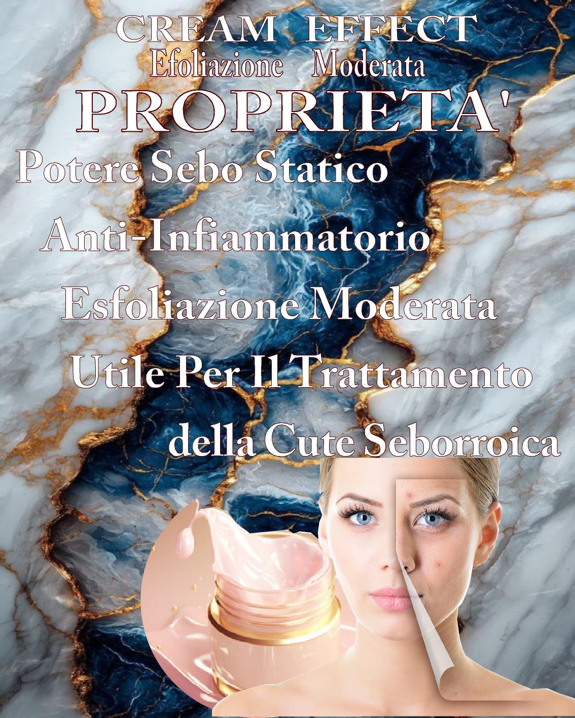 ASI CREAM EFFECT ml 50 & ml 15 | NaturaAsi™ ESFOLIANTE MODERATA, SEBO-EQUILIBRANTE, ILLUMINANTE E RIGENERANTE -Indicato per pelli acneiche, miste o grasse.