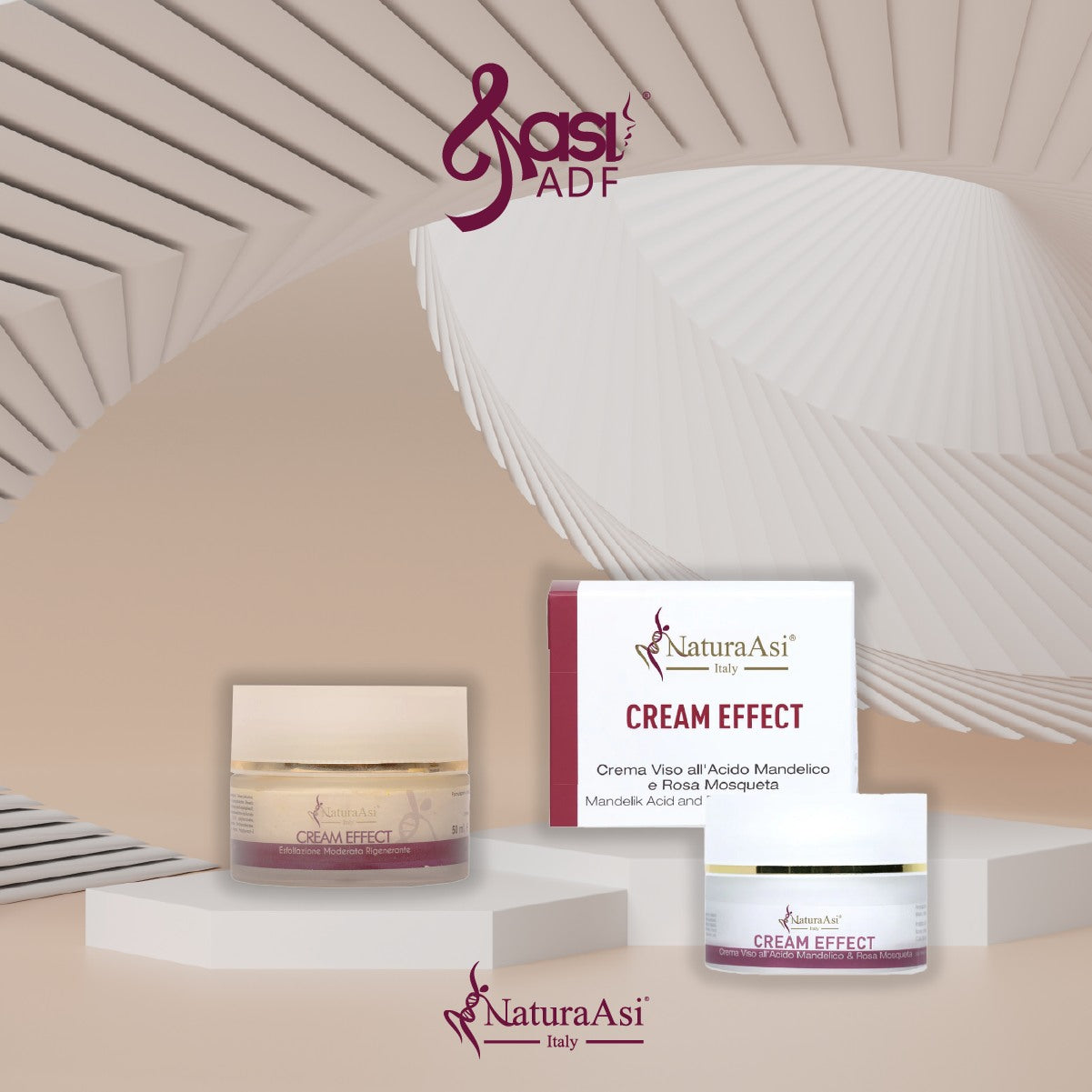 ASI CREAM EFFECT ml 50 & ml 15 | NaturaAsi™ ESFOLIANTE MODERATA, SEBO-EQUILIBRANTE, ILLUMINANTE E RIGENERANTE -Indicato per pelli acneiche, miste o grasse.