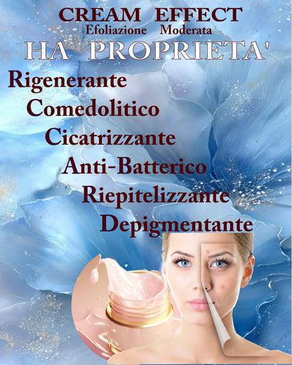 ASI CREAM EFFECT ml 50 & ml 15 | NaturaAsi™ ESFOLIANTE MODERATA, SEBO-EQUILIBRANTE, ILLUMINANTE E RIGENERANTE -Indicato per pelli acneiche, miste o grasse.