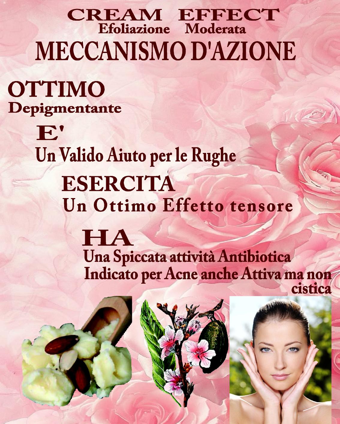 ASI CREAM EFFECT ml 50 & ml 15 | NaturaAsi™ ESFOLIANTE MODERATA, SEBO-EQUILIBRANTE, ILLUMINANTE E RIGENERANTE -Indicato per pelli acneiche, miste o grasse.