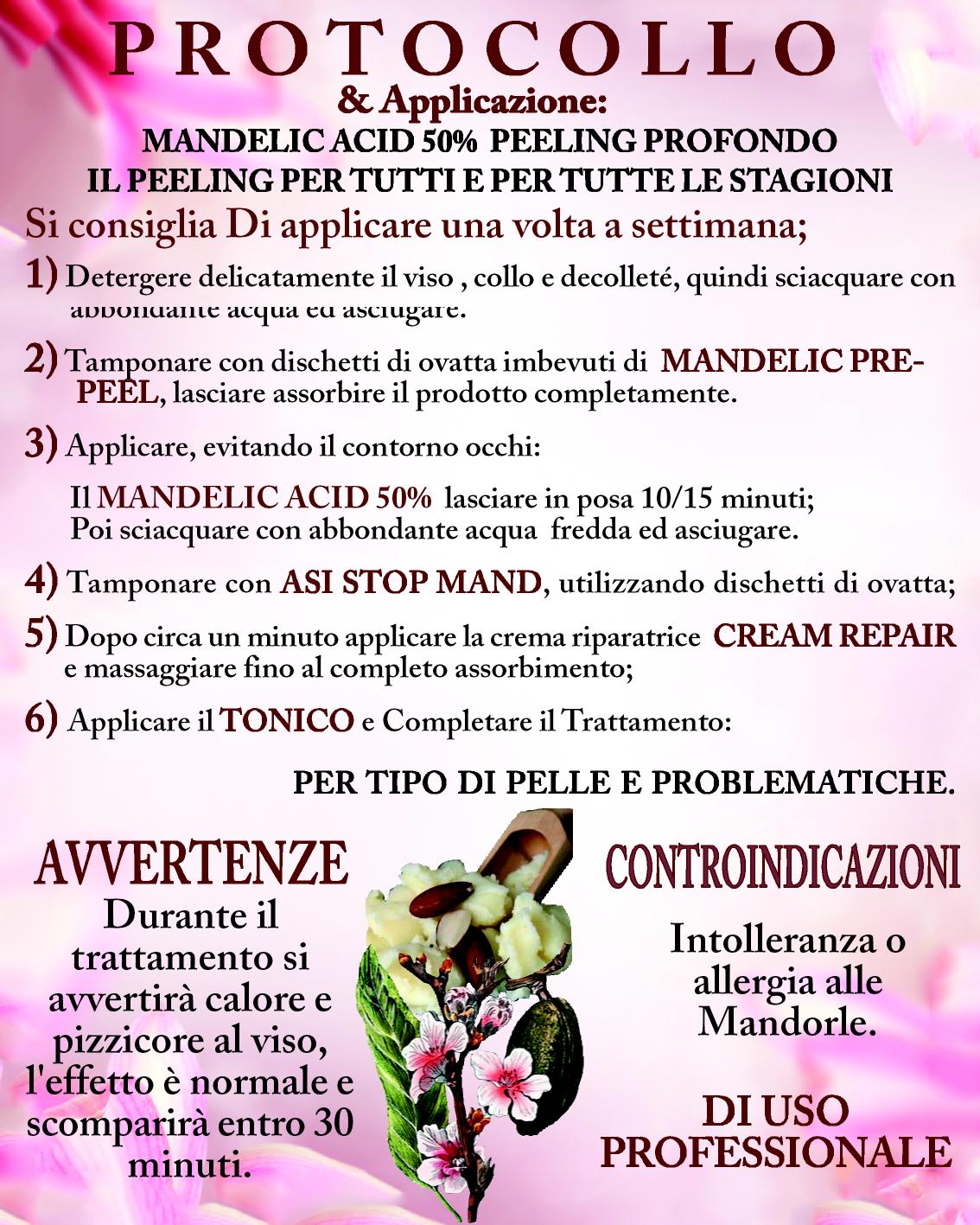 ASI MANDELIC ACID 50% | NaturaAsi™ PEELING PROFONDO - Pelle Acneiche, Melasma, Anti-Aging, Cloasma, Macchie, Lentiggini, Rosacea.  -Rugosità, Photo-Aging.