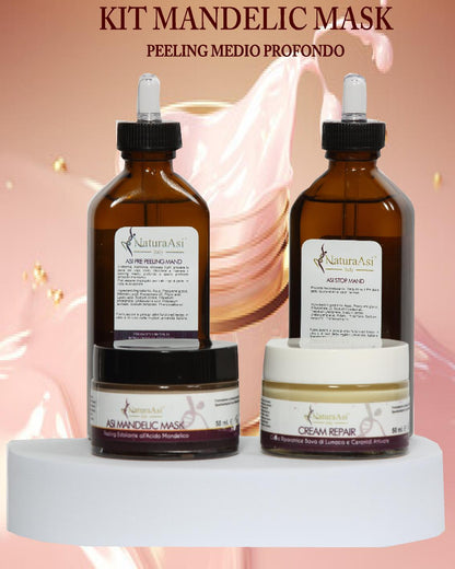 ASI KIT MANDELIC MASK NaturaAsi™ ml 300 o 70 ml PEELING MEDIO PROFONDO  Pelle Acneiche, Melasma, Anti-Aging, Cloasma, Lentiggini, Rosacea. - Rugosità, Photo-Aging;