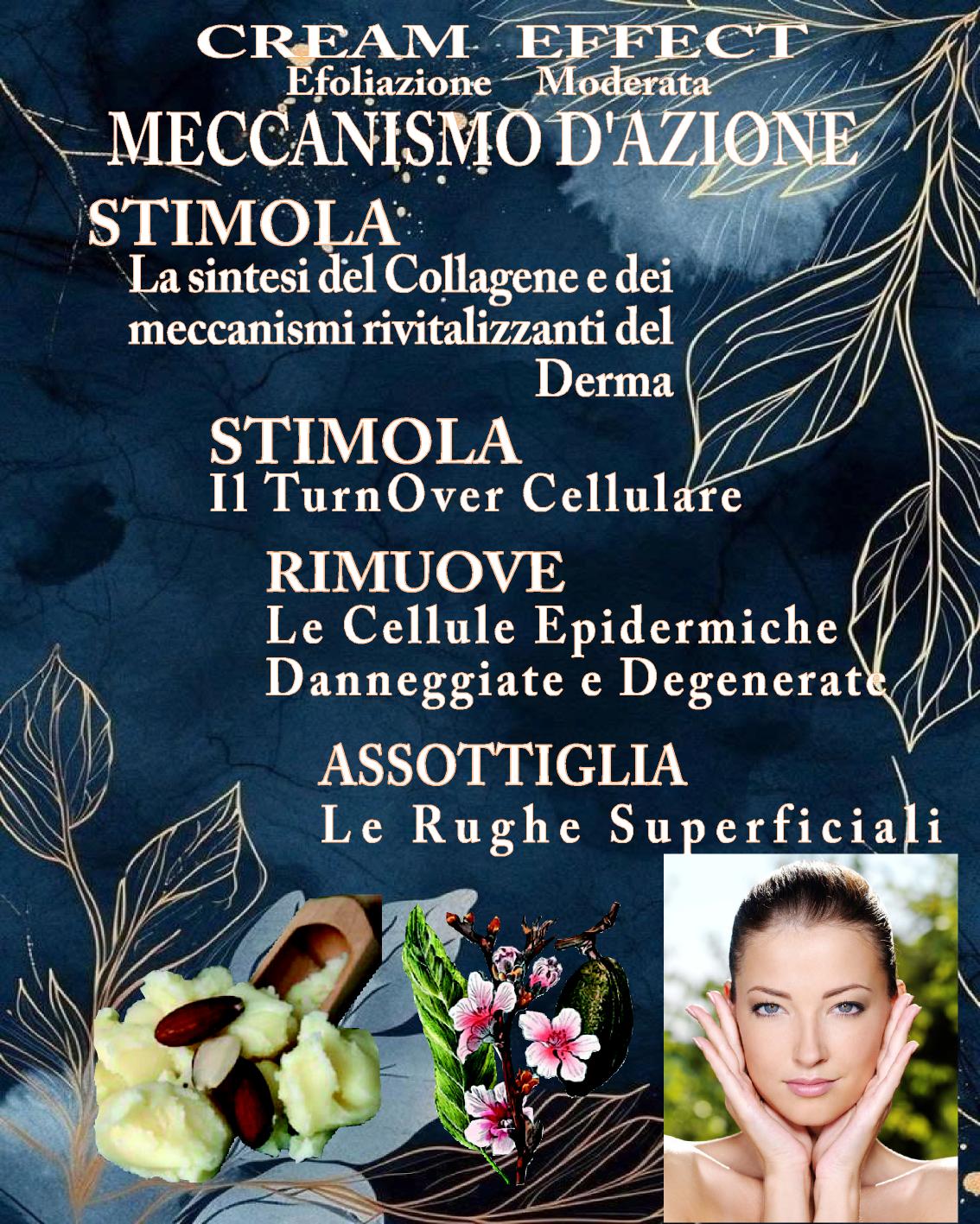 ASI CREAM EFFECT ml 50 & ml 15 | NaturaAsi™ ESFOLIANTE MODERATA, SEBO-EQUILIBRANTE, ILLUMINANTE E RIGENERANTE -Indicato per pelli acneiche, miste o grasse.
