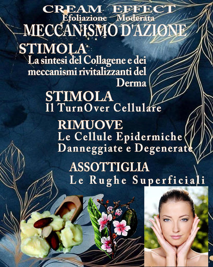 ASI CREAM EFFECT ml 50 & ml 15 | NaturaAsi™ ESFOLIANTE MODERATA, SEBO-EQUILIBRANTE, ILLUMINANTE E RIGENERANTE -Indicato per pelli acneiche, miste o grasse.