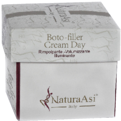 BOTO-FILLER CREAM DAY | NaturaAsi™ ml 30 RIMPOLPANTE, VOLUMIZZANTE, RIEMPITIVA, RIGENERANTE, ILLUMINANTE PROTETTIVA -Migliora il grado di rugosità e micro rilievo superficiale (riempie le rughe a vari livelli) Azione anti-ossidante