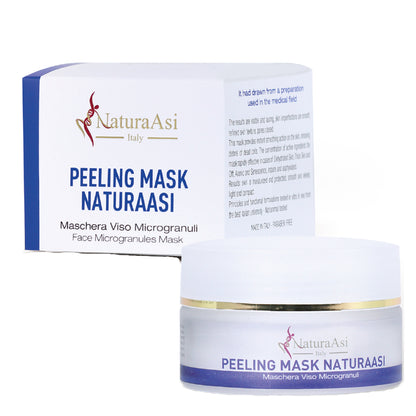 PEELING MASK | NaturaAsi™ 100ML LEVIGANTE, COMPATTANTE, ILLUMINANTE esercita un effetto esfoliante e di stimolazione del rinnovamento cellulare inoltre contrasta l’insorgere di punti neri, brufoli e acne