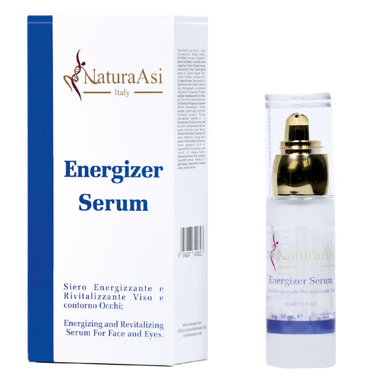 ENERGIZER SERUM | NaturaAsi™ 30ml rivitalizza, energizza e dona longevità alle cellule epidermiche Rigenera la pelle del collo, viso, decolté; -Migliora il tono, l’idratazione e l’elasticità cutanea;-indicata per proteggere la pelle dai raggi UVA e UVB.