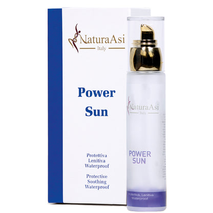 POWER SUN | NaturaAsi™ 50ML crema ideata per garantire un'elevata protezione contro i raggi UVA/UVB, dalle aggressioni esterne quali micro-polveridifendono la pelle dalla formazione di macchie cutanee e di inestetismi