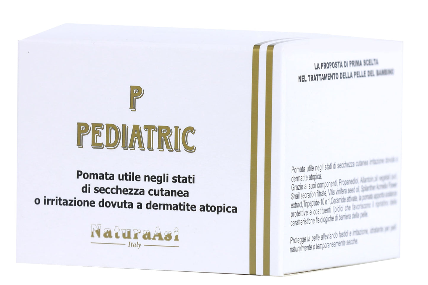 P PEDIATRIC | NaturaAsi™ 30ML ttiva i processi di riparazione e modellamento del tessuto&nbsp; profondo; -Ha proprietà emollienti, idratanti, lenitive. -Altamente nutriente anche per tipi di pelle più disidratate;