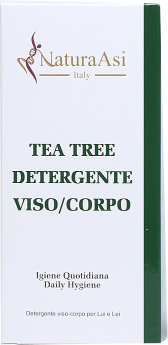 TEA TREE DETERGENTE VISO & CORPO | NaturaAsi™ 200 AZIONE ANTIBATTERICA E ANTIMICOTICA NATURALE Dermatiti, prurito - Eritema solare, lievi ustioni -Micosi della pelle e delle unghie - Psoriasi - Foruncolosi, acne, herpes - Porri e verruche.