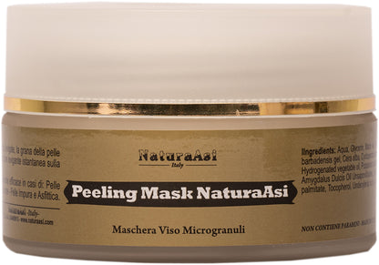 PEELING MASK | NaturaAsi™ 100ML LEVIGANTE, COMPATTANTE, ILLUMINANTE esercita un effetto esfoliante e di stimolazione del rinnovamento cellulare inoltre contrasta l’insorgere di punti neri, brufoli e acne